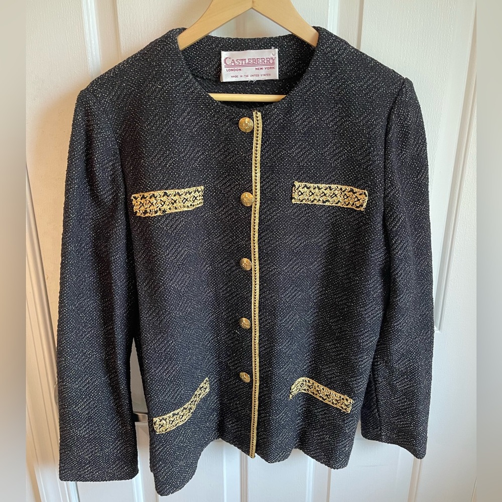 Vintage Women’s Castleberry Knit Jacket size L